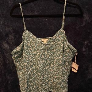 NWT A.n.a green floral top xxl